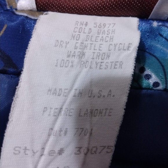 Pierre Lamonte Royal Blue/Purple multi Print Suit Jacket - Picture 9 of 10